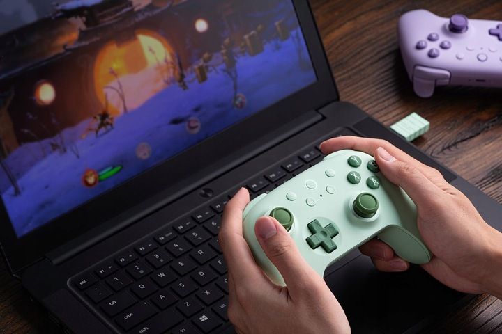 Pad Bezprzewodowy 8Bitdo Ultimate 2C Green Hall Effect 2.4G BT Android PC zdjęcie 7