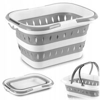 DUŻA MISKA SKŁADANA NA PRANIE KOSZ SKŁADANY 45L DUŻY Z RĄCZKAMI