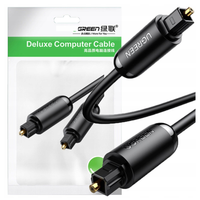 kabel ugreen av122 70891 optyczny audio toslink / spdif 1.5m - czarny