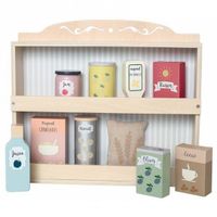 DUŻA ZABAWKOWA DREWNIANA SPIŻARNIA DLA DZIECI