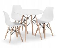 Stół z Krzesłami Nowoczesny Styl Do Kuchni Jadalni Salonu 3 krzesła