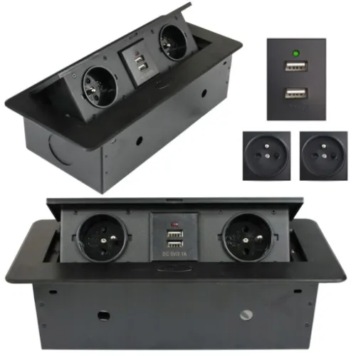GNIAZDO WPUSZCZANE CHOWANE W BLAT USB 2x NA KLIK na Arena.pl