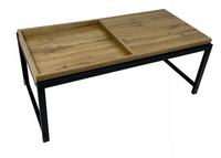 Stolik kawowy do sypialni pokoju loft łatwa nowoczesny 50x100cm dąb