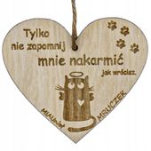 ZAWIESZKA do AUTA NIE ZAPOMNIJ MNIE NAKARMIĆ KOTEK GRAWER