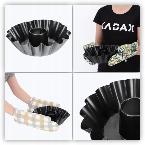 FORMA BLACHA Z KOMINEM DO PIECZENIA BABKI 25cm zdjęcie 6