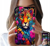 ETUI DO MOTOROLA MOTO G15 - KWIECISTE WZORY TYGRYS TYGRYSEK + FOLIA