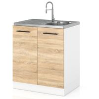 szafka kuchenna stojąca pod zlewozmywak modułowa 60cm spremium dąb sonoma