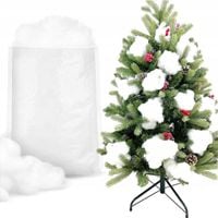 PUSZYSTA BIAŁA WATA SZTUCZNY ŚNIEG OZDOBA DEKORACJA ŚWIĄTECZNA CHOINKA 150g