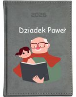 KALENDARZ A6 2026 TYGODNNIOWY PLANER nadruk PREZENT DLA DZIADKA dużo wzorów