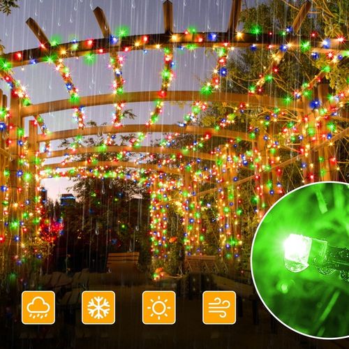 LAMPKI CHOINKOWE ŚWIĄTECZNE ZEWNĘTRZNE WEWNĘTRZNE IP44 MULTIKOLOR 500 LED na Arena.pl