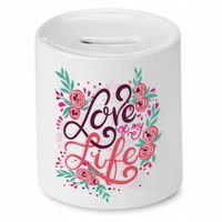 Skarbonka Prezent Walentynki Love You My Life Z Nadrukiem Ze Zdjęciem