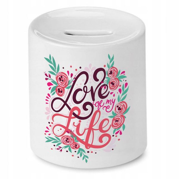 Skarbonka Prezent Walentynki Love You My Life Z Nadrukiem Ze Zdjęciem zdjęcie 1