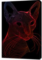 Obraz 60x90cm Cyfrowa Kocica