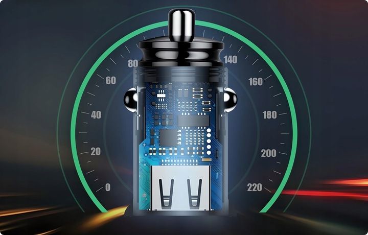 BASEUS MOCNA SZYBKA ŁADOWARKA SAMOCHODOWA USB USB-C TYP-C PD 30W QC 3.0 5A zdjęcie 4