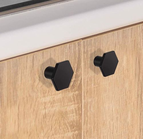 Zestaw 4 Gałek Do Szuflady Ze Stopu Cynku, Czarne na Arena.pl