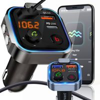 TRANSMITER BLUETOOTH AUDIO FM MP3 BT SZYBKA ŁADOWARKA 3X USB QC 3.0 RGB