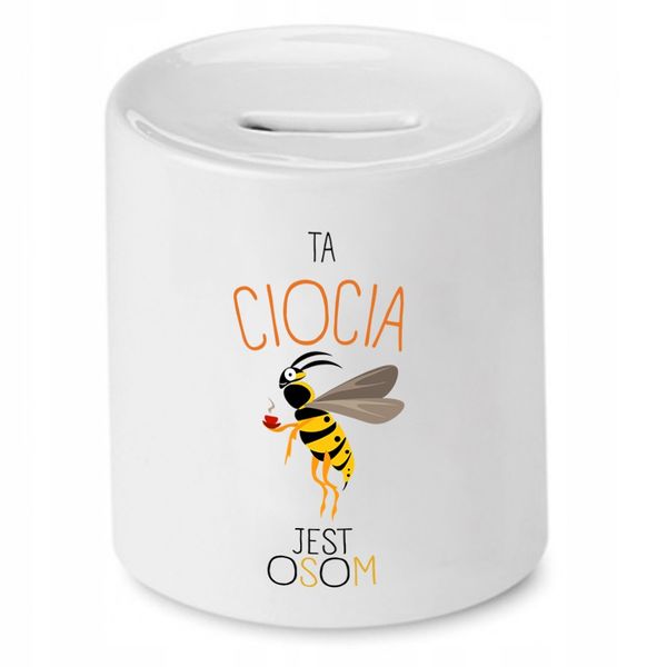 Skarbonka Prezent Dla Cioci Jest Osom Z Nadrukiem Ze Zdjęciem zdjęcie 1