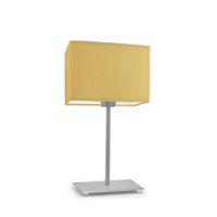 Lampka AMALFI abażur musztardowy stelaż stal szczotkowana