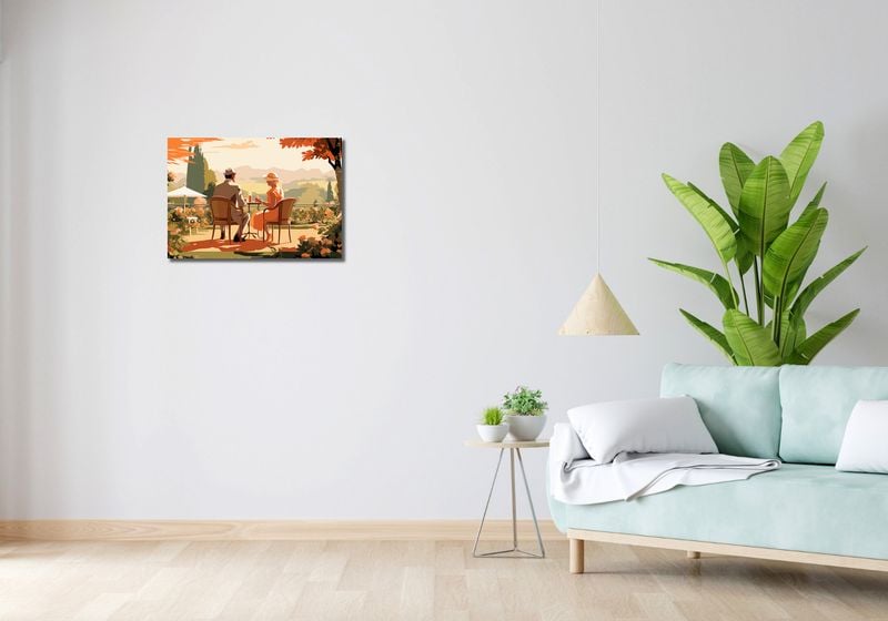 Obraz 60x40cm Retro Randka zdjęcie 2