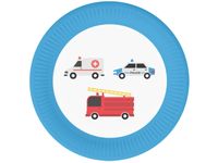 Talerzyki papierowe Samochodziki, 18 cm 6 szt.