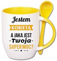 KUBEK Z ŁYŻECZKĄ PREZENT DZIEŃ KOBIET DLA KOLEŻANKI DZIEWCZYNY MAMY WZORY