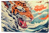Obraz 100x70cm Tygrys Na Fali