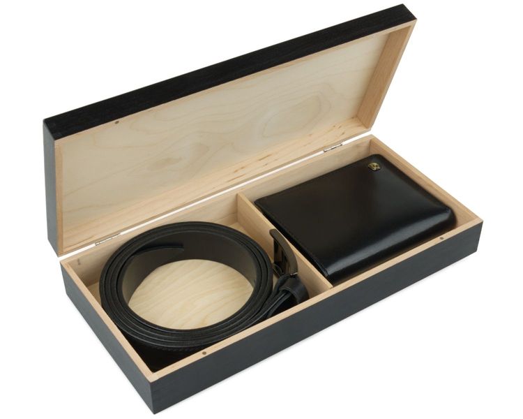 Zestaw prezentowy męski: portfel pasek szkatułka 100 zdjęcie 3