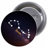 Przypinki buttony ZNAKI ZOODIAKU SKORPION