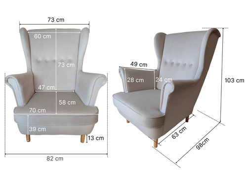 Fotel Uszak LIŚCIE + Poduszka GRATIS na Arena.pl