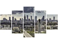 80CM 150CM OBRAZ 5 ELEM WARSZAWSKI PEJZAŻ ŚCIENNY