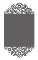 B17 Bieżnik obrus ażurowy KWIATY I MOTYLE DEKOR 43x140 jasnoszary