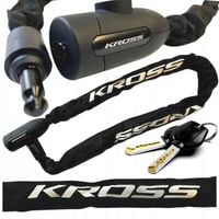 ZAPIĘCIE Rowerowe ŁAŃCUCH KROSS BLOKADA Zabezpieczenie Do Roweru Kluczyki