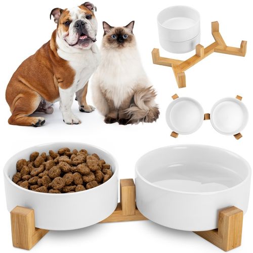 Ceramiczne miski dla psa 400ml 2x JAX białe na Arena.pl