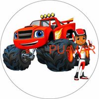 Opłatek na tort Urodziny Blaze Mega Maszyny Tekst Gratis Gruby 20 cm