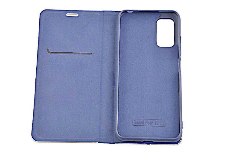 Etui Book Carbon do Redmi Note 10 5G / Poco M3 Pro niebieski zdjęcie 5