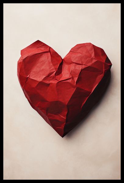 Plakat 40x60cm Kreślone Serce zdjęcie 2