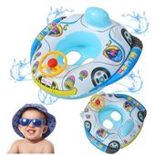 Ponton koło dmuchane dziecięce do pływania autko z kierownicą