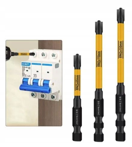 Super Bity Zestaw BITÓW Dla Elektryka Długie Udarowe Komplet FPH 3szt na Arena.pl