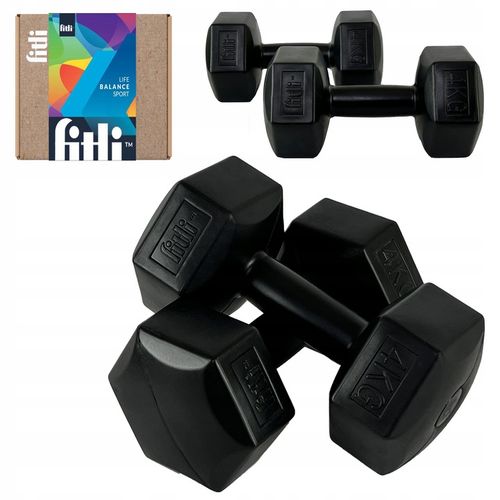 HANTLE 4KG zestaw hantli 4 kg CIĘŻARKI DO ĆWICZEŃ hantle bitumiczne 2szt na Arena.pl