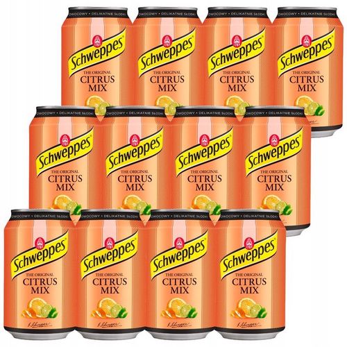 Schweppes Citrus Mix Napój o smaku cytrusowym 330 ml x 12 sztuk na Arena.pl