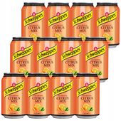 Schweppes Citrus Mix Napój o smaku cytrusowym 330 ml x 12 sztuk