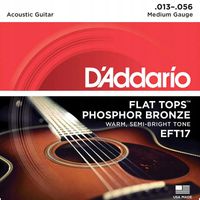 EFT17 Flat Top Struny do Gitary Akustycznej 13-56 Fosfor Brąz D'Addario
