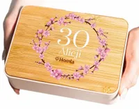 Organizer pojemnik różowy z lusterkiem NADRUK własny PREZENT URODZINY