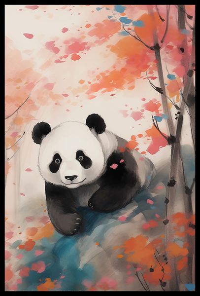 Plakat 40x60cm Panda wśród Klonów zdjęcie 2