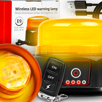 Lampa ostrzegawcza Z PILOTEM błyskowa pomarańczowa bezprzewodowa kogut