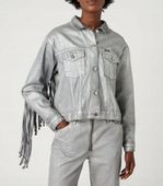 Szara kurtka jeansowa Wrangler L