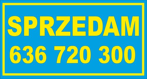 Tablica Szyld SPRZEDAM dom do wynajęcia 100x50cm na Arena.pl