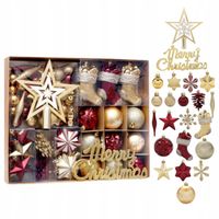 BOMBKI CHOINKOWE OZDOBNE NIETŁUKĄCE ZESTAW XXL WZORY NA CHOINKĘ OZDOBY