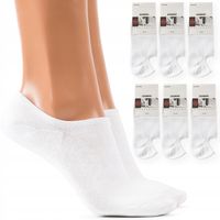 6x BAWEŁNIANE SKARPETKI damskie niskie BIAŁE STOPKI JAKOŚĆ PREMIUM