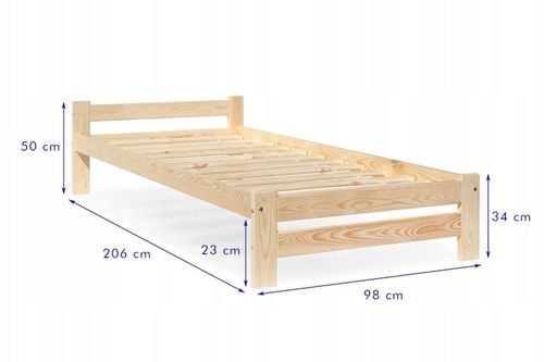 ŁÓŻKO SOSNOWE ADAL 90x200 z mocnym stelażem na Arena.pl